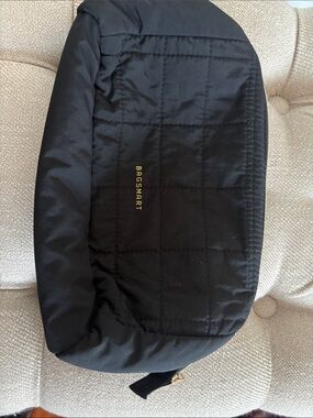 BAGSMART Large Black Quilted Cosmetic Pouch